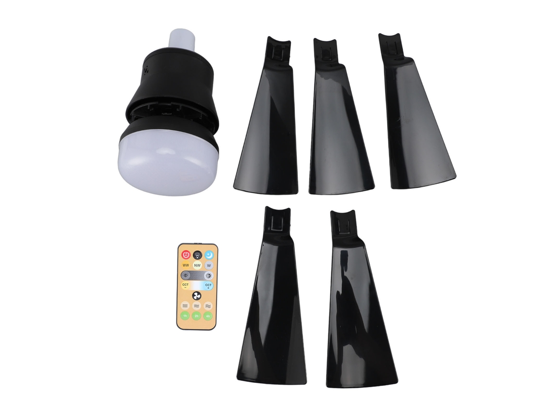 Ventilador de Teto com Luz Ajustável 3000k 6500k 3 Velocidades E26