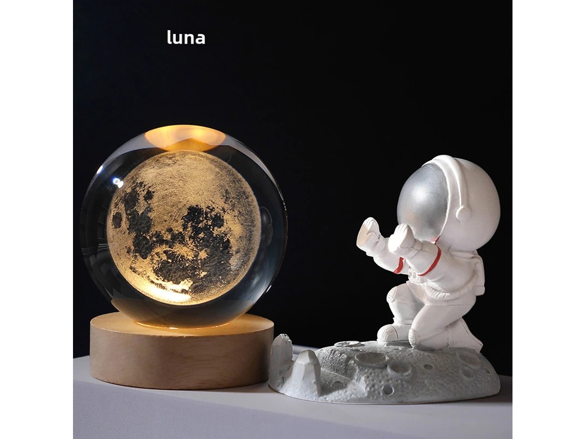 (tipo Lua B) Luminária Noturna Led Usb 3d Céu Estrelado Cristal Com Efeito Planetário E Luz Da Lua