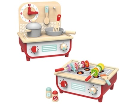 Cozinha de Brincar TOOKY TOY Conjunto de e Churrasco em Madeira  (Idade Mínima Recomendada: 36 meses)