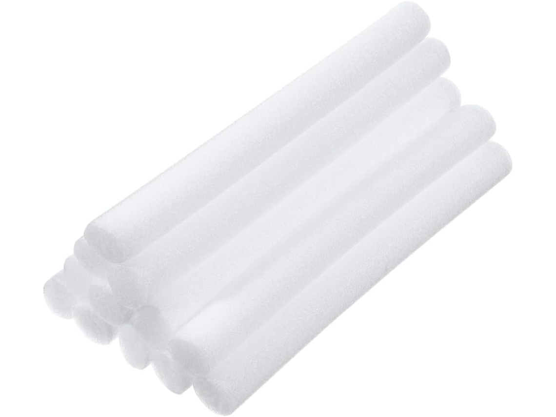 12pcs Bâtonnets Mousse Canapé Blanc Tiges Remplissage Élastiques, Combleur D'espace Polyvalent Housse Meuble,