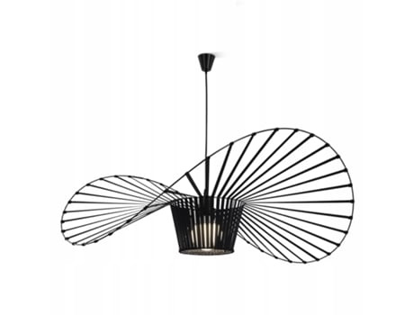 Lâmpada Suspensa Led Moderna Preta E27 Para Sala De Jantar De 140cm Zmh