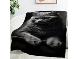 Manta para Animais de Estimação Gato Maine Coon 220x240 Cm Multifuncional Macia Flanela Aconchegante Cama Escr