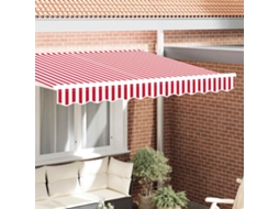 Vidaxl Substituição De Valance De Toldo Vermelho E Branco 2,5 M