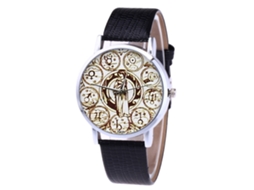 Reloj De Pulsera Casual Para Mujer Zhoulianfa Cuarzo Analógico Correa Pu Negro