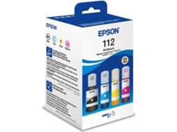 112 Multipack 4er Pack Schwarz, Gelb, Cyan, Magenta Original Hängebox Nachfülltinte Epson (c13t06c64a)