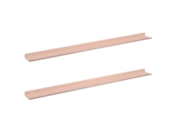Prateleira Flutuante 2 Pcs Rosa 100 X 9 X 2,5 Cm Aço MAISON EXCLUSIVE