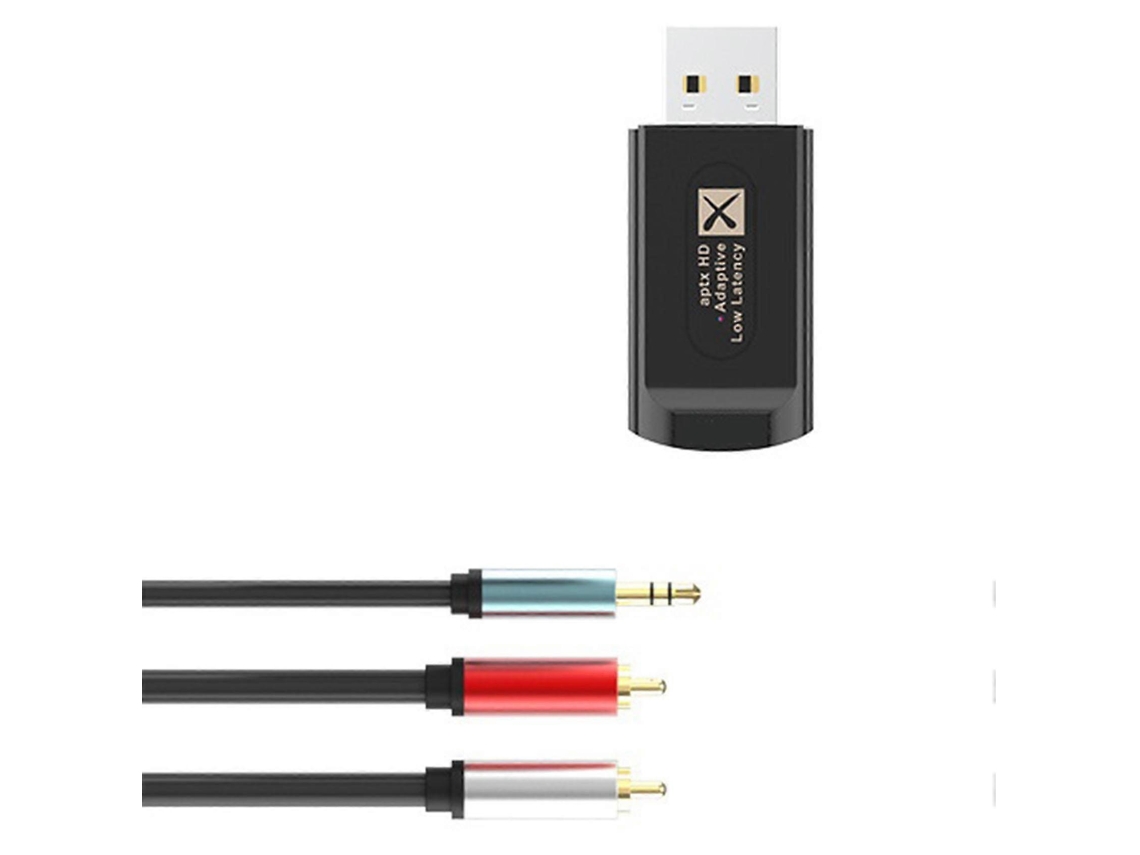 Transmissor De Áudio Usb Bluetooth 5.2, Aptx Adaptive Selecionável, Compatível Com 1 A 2 Canais, Sem Necessidade De Drivers, Com Entrada De 3,5 Mm.