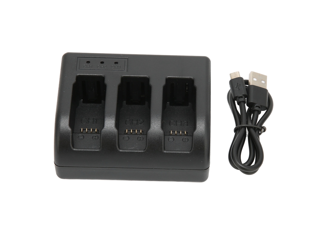 Carregador Mali Triplo para Câmera com 3 Canais Usb