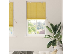 Vidaxl Estores De Rolo Amarelo 90 X 220 Cm Bambu