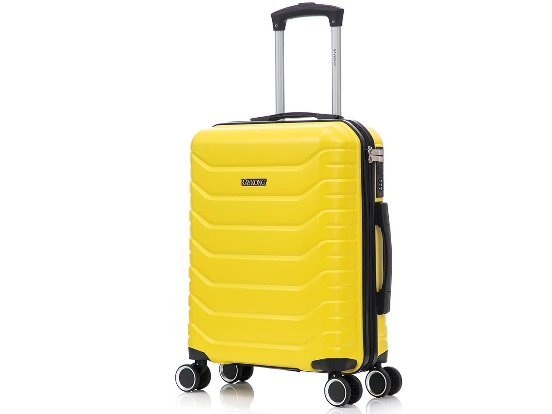 Mala De Cabina 55x40x20cm Policarbonato Semirrígido Carrinho de sistema bagagem De Mão Pequena Com 4 Rodas Giratórias 360º, Sistema De Fecho Digital Raykong (40l)
