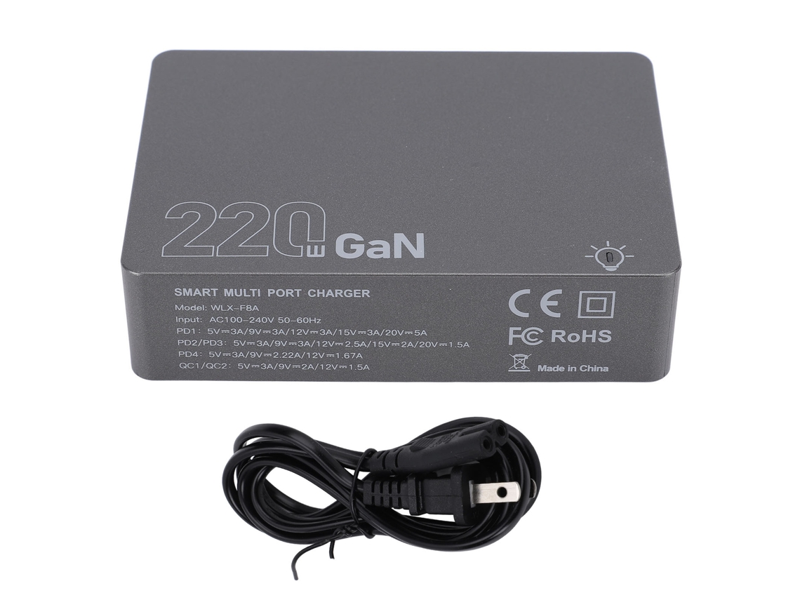 Hub De Carregamento Rápido Gan Usb C Com 6 Portas