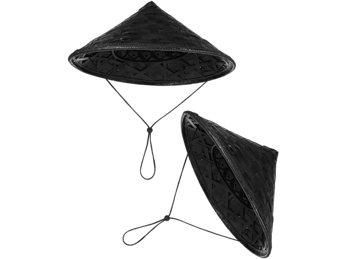 Conjunto Mikikit Com 2 Chapéus De Bambu Feitos À Mão, Acessório