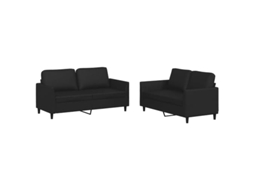 Sofa Set, Sofa Sets Vidaxl Preto Couro Artificial (n/a)