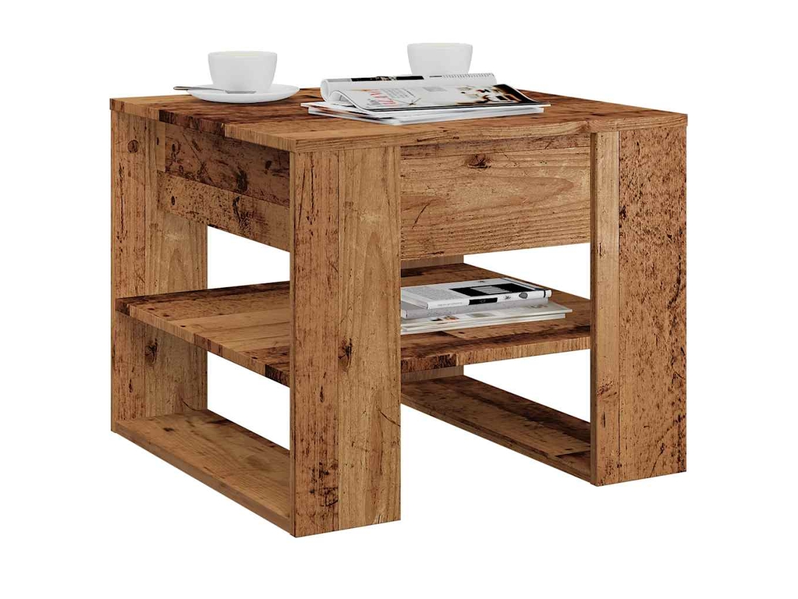 Vidaxl Mesa De Centro 55,5x55x45 Cm Derivados De Madeira Madeira Velha