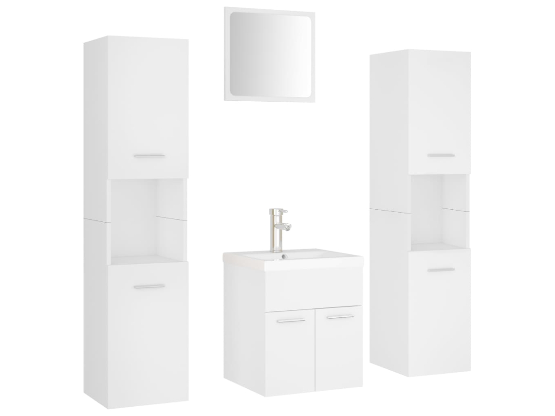 Bathroom Furniture Set, Bathroom Furniture Sets Vidaxl Branco Madeira Processada (41 X 38.5 X 46 Cm)