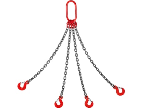 Correia De Corrente Succebuy - 6/15 Polegadas X 3,3 Pés Quatro Patas Com Gancho De Aço - Grau 80