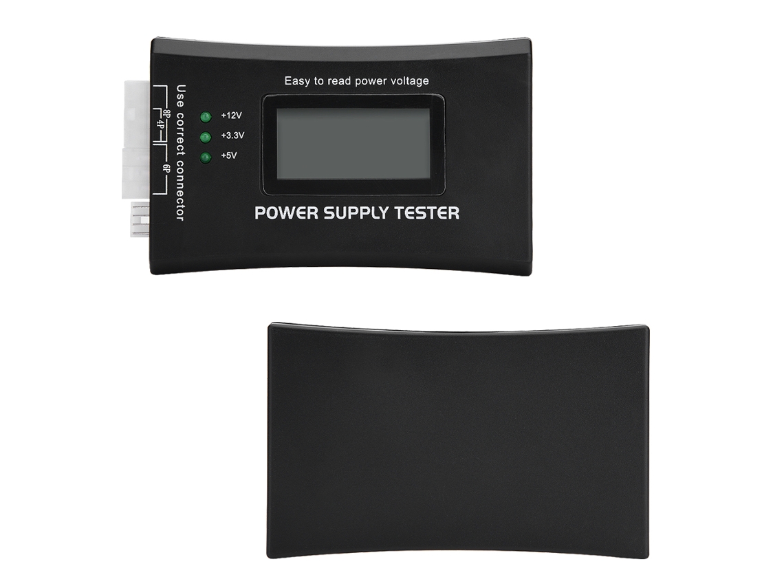 Testador De Fonte De Alimentação Para Computador Pc 20/24 Pin Lcd Atx Btx Itx Tfx Com Capa De Plástico
