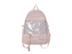 Mochila Escolar Única De Grande Capacidade, Ideal Para Estudantes E Adolescentes, Perfeita Para Levar Seu Laptop No Dia A Dia. Cor Rosa.