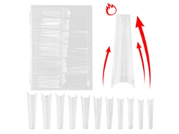 240 Uñas Falsas Largas Extra Artificiais French Transparentes Para Salão De Unhas Diy