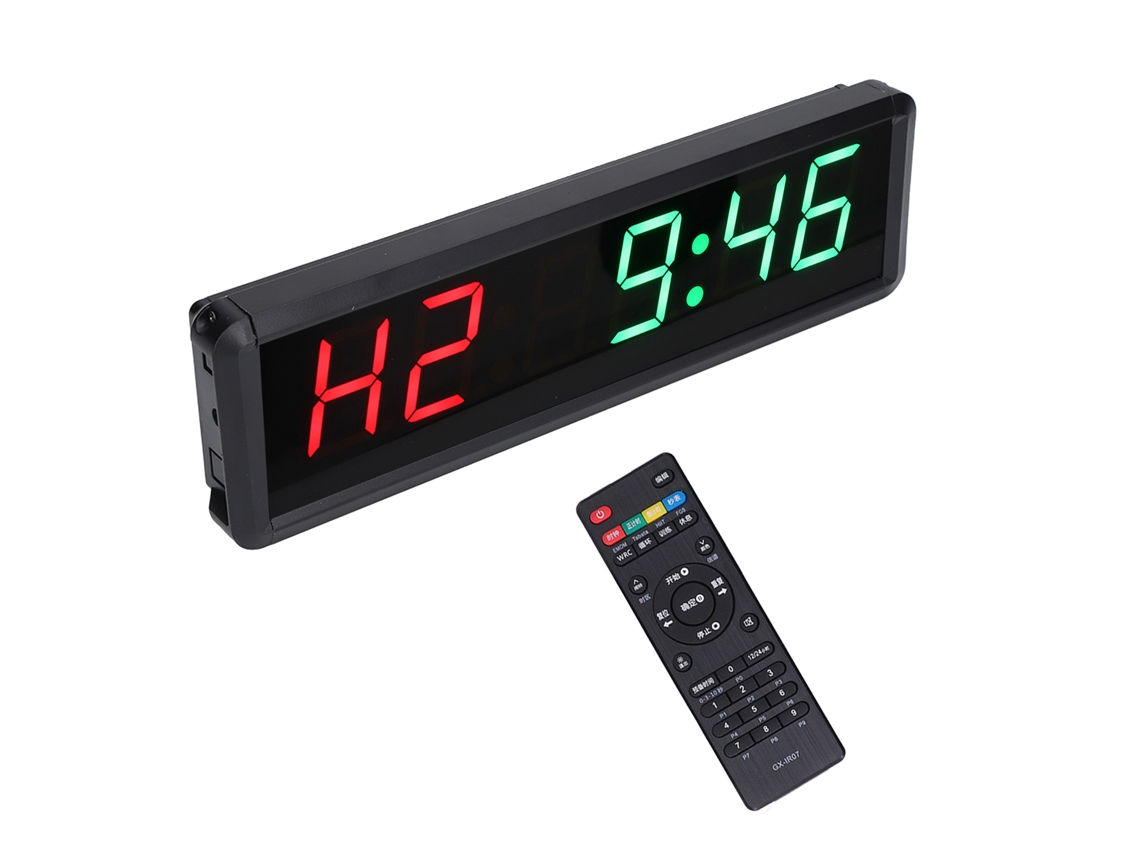 Relógio Timer Fitness com Controle Remoto Led 1.8 Polegada