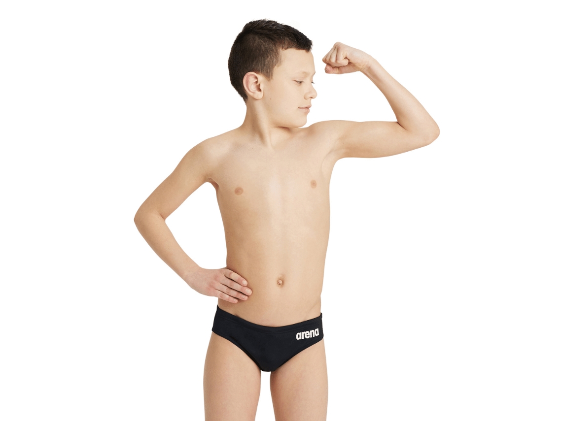 Team Swim Briefs Solid Black White Arena