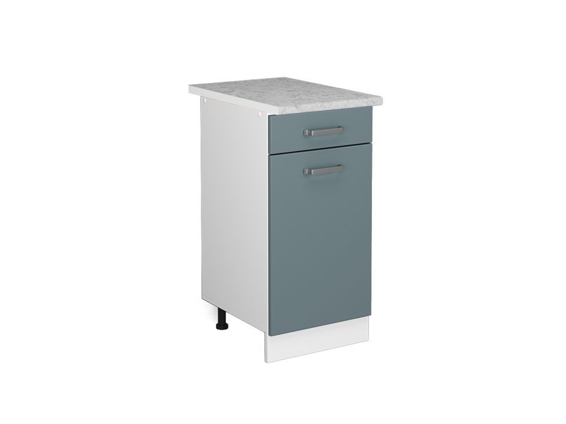 Móvel base universal R-Line, 40cm com gaveta, com PT, Azul-cinza, Branco, VICCO