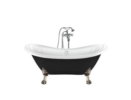 Banhista Com Pés Darlington Preto 175 Cm Pés Leão Bronze Envelhecido ROGIER & MOTHES