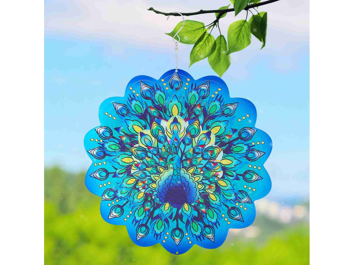 Hummingbird Aço Inoxidável 3d Pendurado Wind Spinners 12 Polegadas Esculturas De Vento Para Decoração Interna E Externa