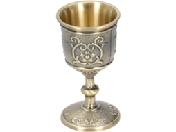 Taça de bronze requintada, prática e decorativa para vinho e uísque, com estilo medieval, ideal para presentear e para uso diário.