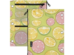 Pasta Com Janela Transparente, 3 Selos Amarelo Limão De Verão