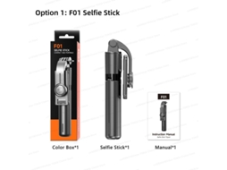 Lurelia Tripé Para Selfie Bluetooth, Com Controlo Remoto, Extensível, Até 10 M, Para Telemóvel, Em Aço Inoxidável, Preto