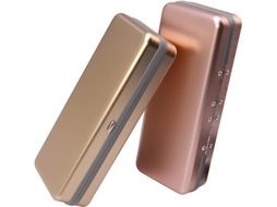 Estojo de Alumínio para Óculos, Rosa + Dourado AQUAFORGE