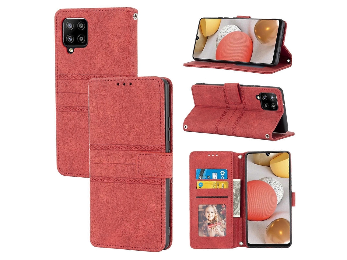 Capa Couro Pu/tpu Para Samsung Galaxy A42 5g, Rosa, Elysve