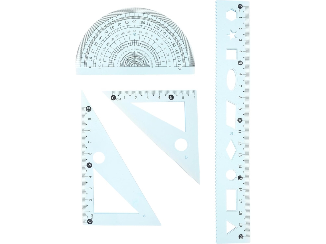 Conjunto de 3 réguas multifuncionais Heallily para desenho, transferência e alisamento de superfícies, em plástico, ideais para...
