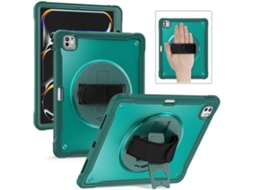 Capa para iPad Pro 13, capa com suporte para PC, capa de silicone TPU com suporte giratório, design de mão em ascensão, verde meia-noite, Hengrongshen (2024)