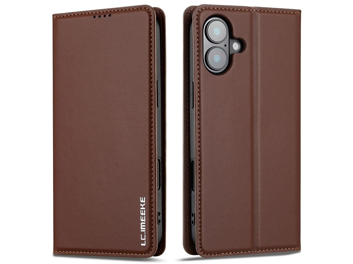 Lc.imeeke Capa Carteira Para Iphone 17 - Marrom