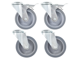 Vidaxl Rodas Giratórias Com Furo 4 Pcs 100 Mm