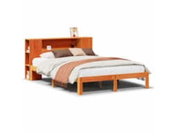 Cama com Estante Sem Colchão 135x190 Cm Pinho Maciço MAISON EXCLUSIVE