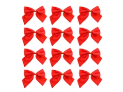 Pack de 10 Decorações de Natal com Laços Vermelhos LAXISCREED