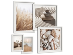Conjunto De Pinturas Conchas Litorâneas E Areia Espelharte (5 Peças)