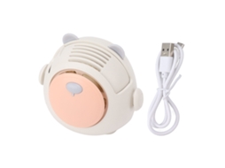 Ventilador de pescoço portátil com cordão ajustável, recarregável por USB, 3 velocidades, para uso interno e externo.