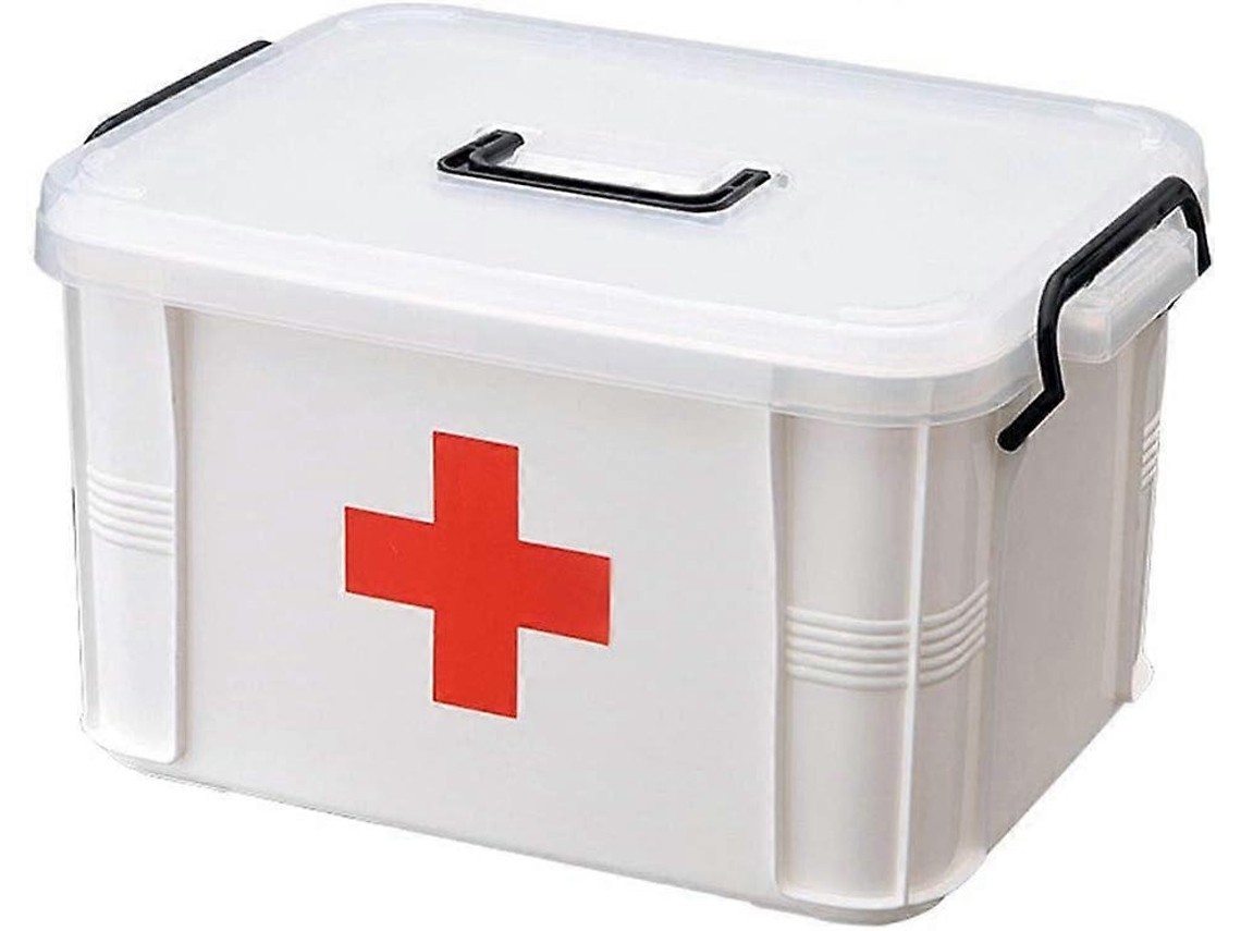 Caixa Para Medicamentos, Portátil, Com Trava, Em Plástico