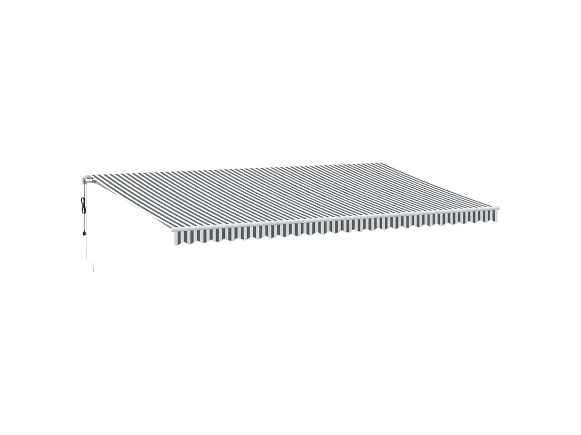 Toldo Retrátil Automático com Led 600x300 Cm Antracite/branco MAISON EXCLUSIVE