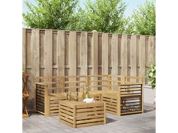 Vidaxl Conjunto De Sofás Para Exterior 5 Unid. Branco