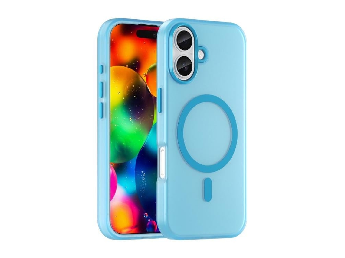 Capa Híbrida Translúcida Para Iphone 17 - Tpu E Pc Com Magsafe | Fosca - Azul