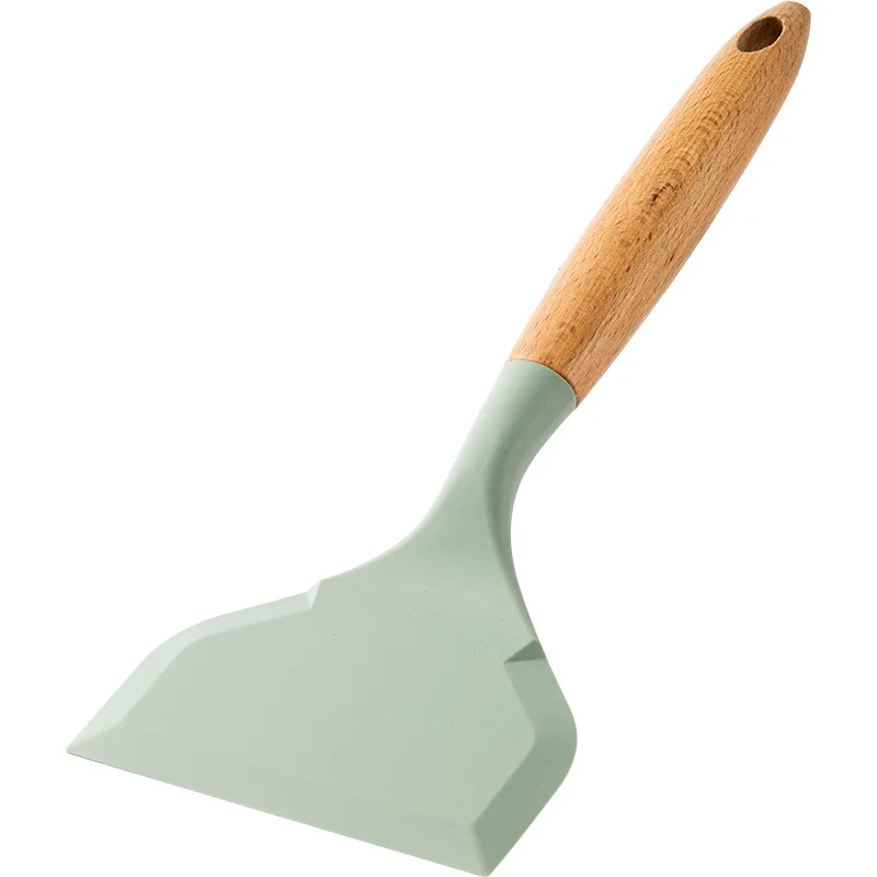 Utensílios de Cozinha em Silicone de Qualidade Alimentar, Espátula de Cozinha MDUG (ciano)