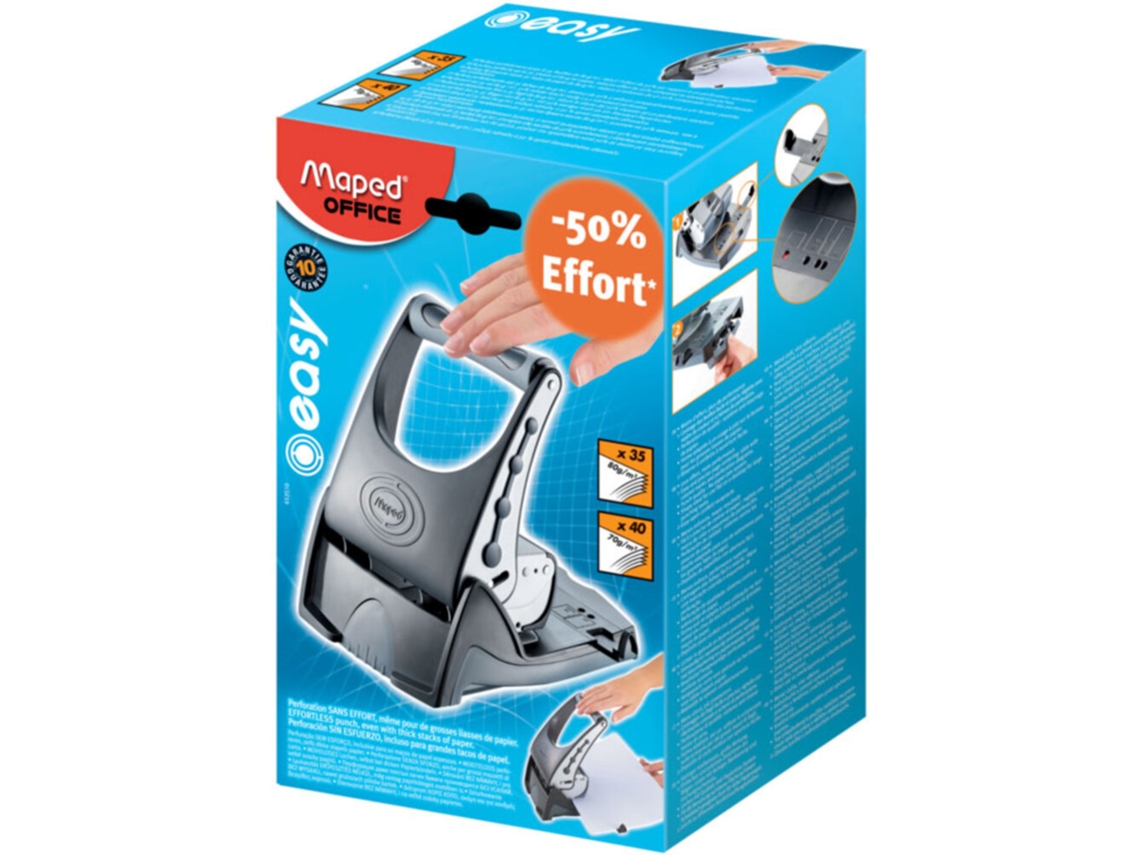 Furador Easy, Fura 35 Folhas, Cinzento Maped