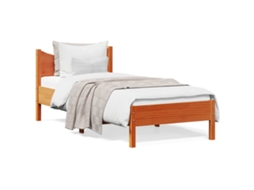 Cama Sem Colchão 100x200 Cm Pinho Maciço Castanho mel MAISON EXCLUSIVE