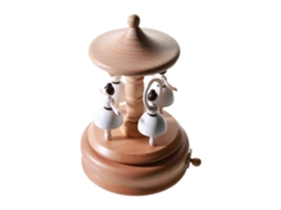 Caixa de Música Madeira AQUAFORGE com Estátua Criativa, Presente Decorativo para Casa, Decoração de Mesa, Aniversário, Natal, Dia dos Namorados e Amigos
