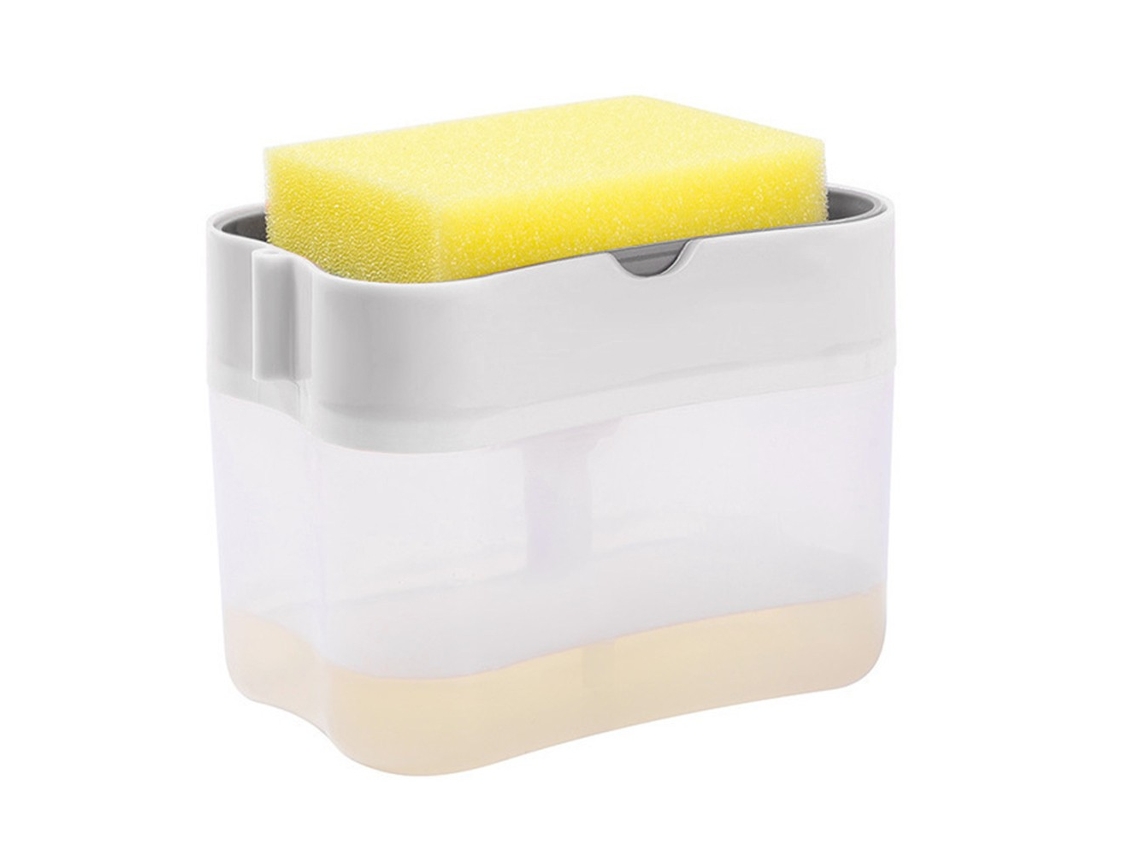 Dispensador De Sabão Branco Para Pratos Cozinha, Líquido Automático Prensa, Bancada